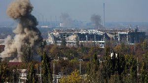 Donetsk airport damage