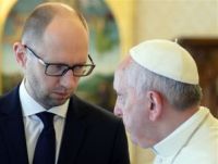 Yatsenyuk and Pope Francis